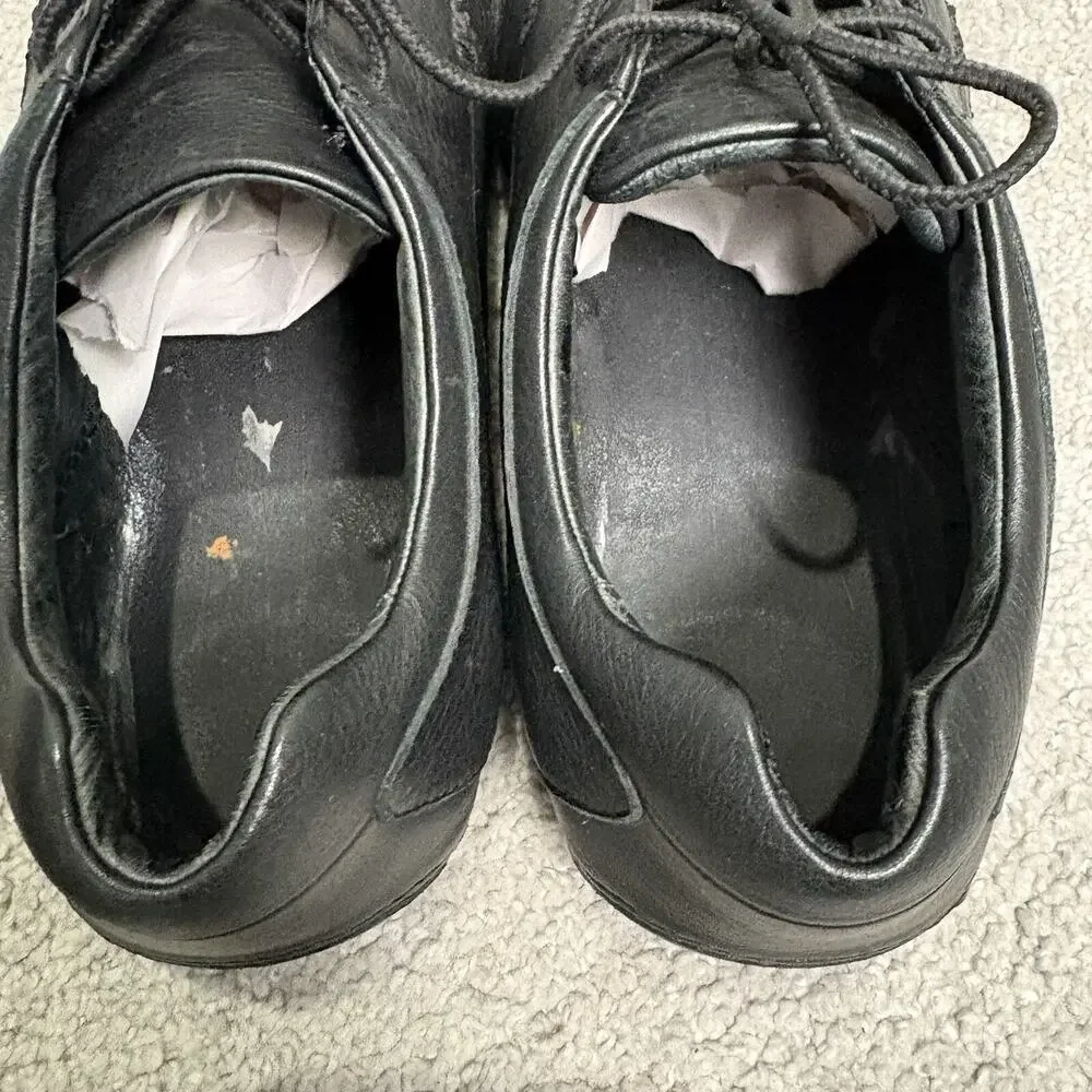 Wolverine Mens Lace Up Black Leather Work Shoe Sneaker Size 8M W07-252